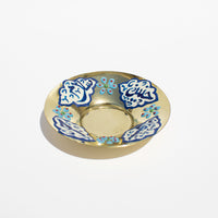 تحميل الصورة في عارض المعرض، Mina Floral Design One Tea Glasses with Brass Coasters
