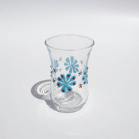 تحميل الصورة في عارض المعرض، Mina Floral Design One Tea Glasses with Brass Coasters
