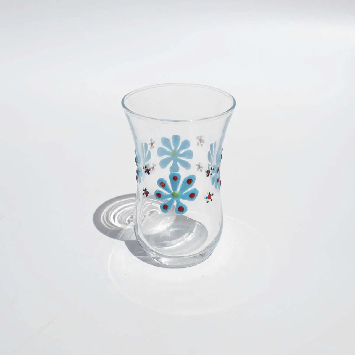 Mina Floral Design One Tea Glasses with Coasters - Pieces SA