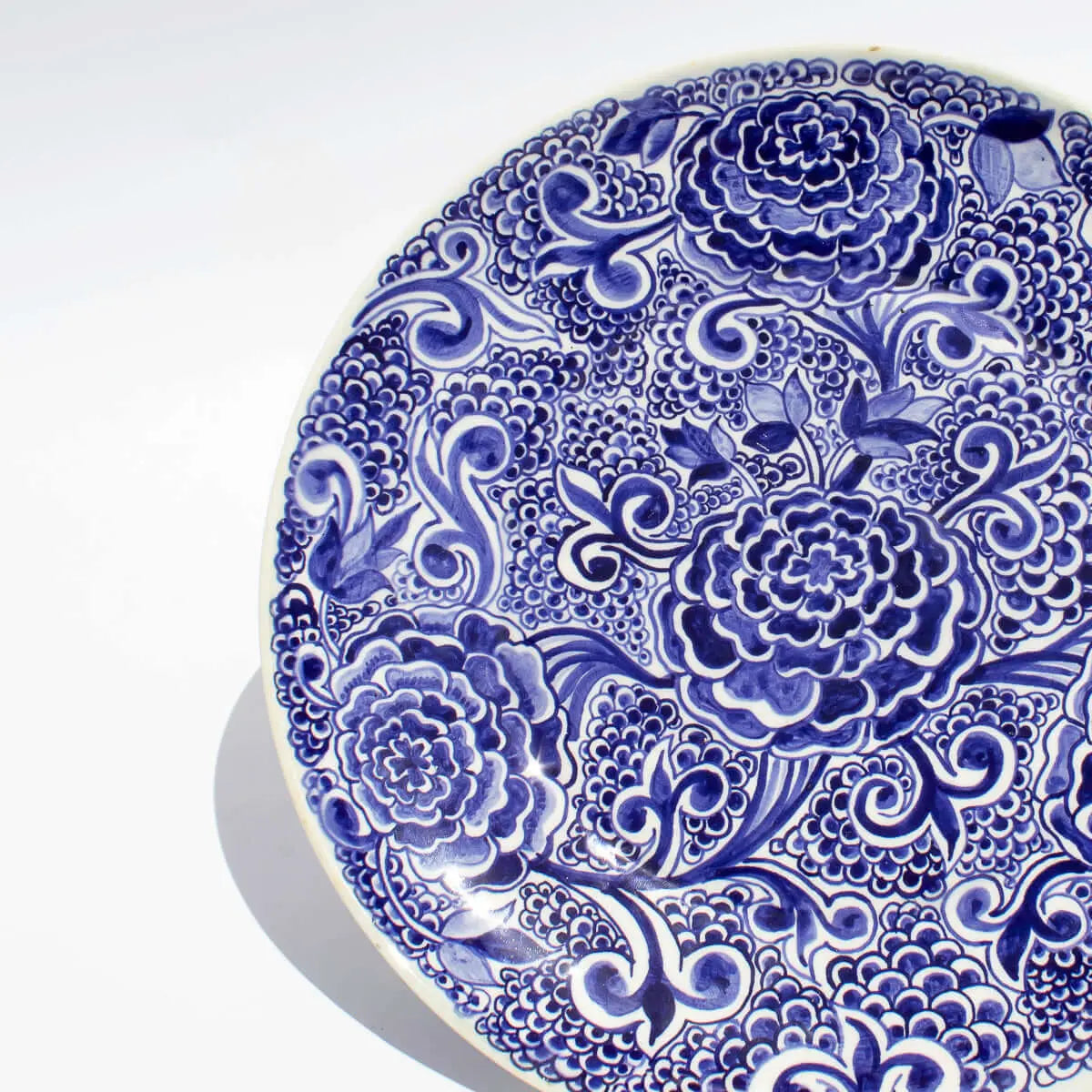 Deep Blue Ichani Handmade Floral Platter - Pieces SA