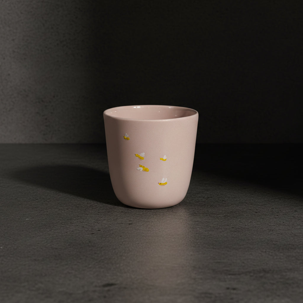 Bees Medium Cup Pink