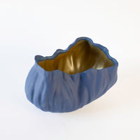 Load image into Gallery viewer, Vase Blue Gold Small
