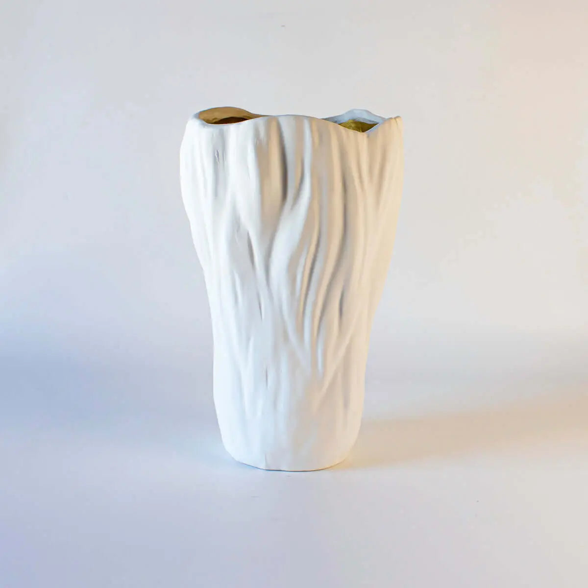 Ceramic Vase Gold White Large - Pieces SA