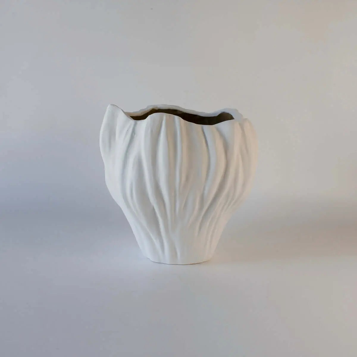 Ceramic Vase Gold White Medium - Pieces SA