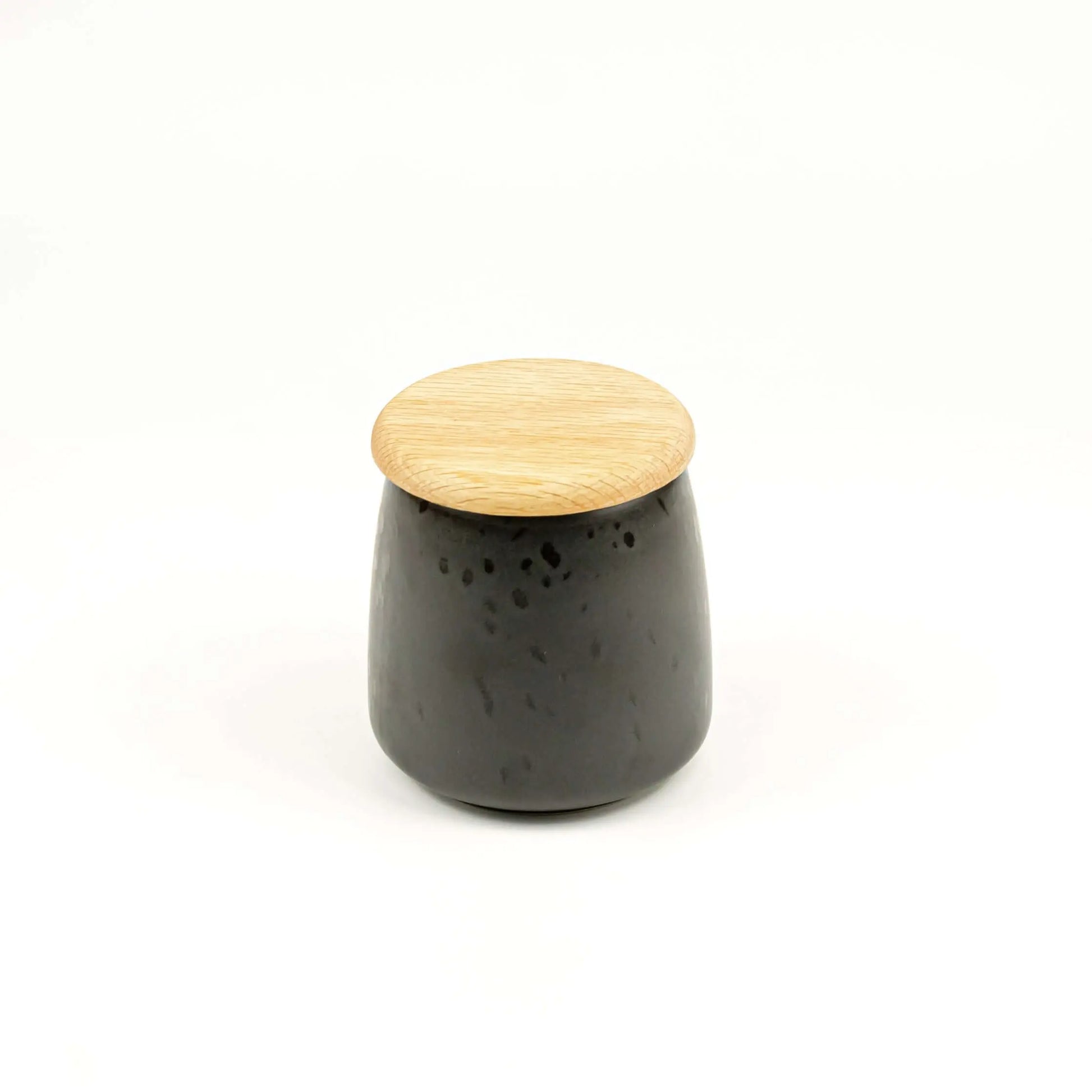 Jar With Lid Black Bitz Small - Pieces SA