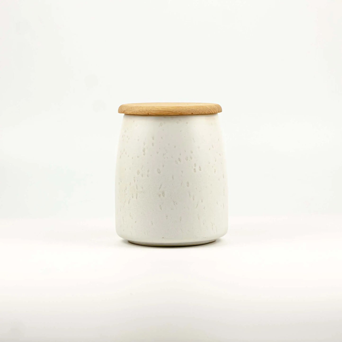 Jar With Lid Matt Cream Bitz Big - Pieces SA