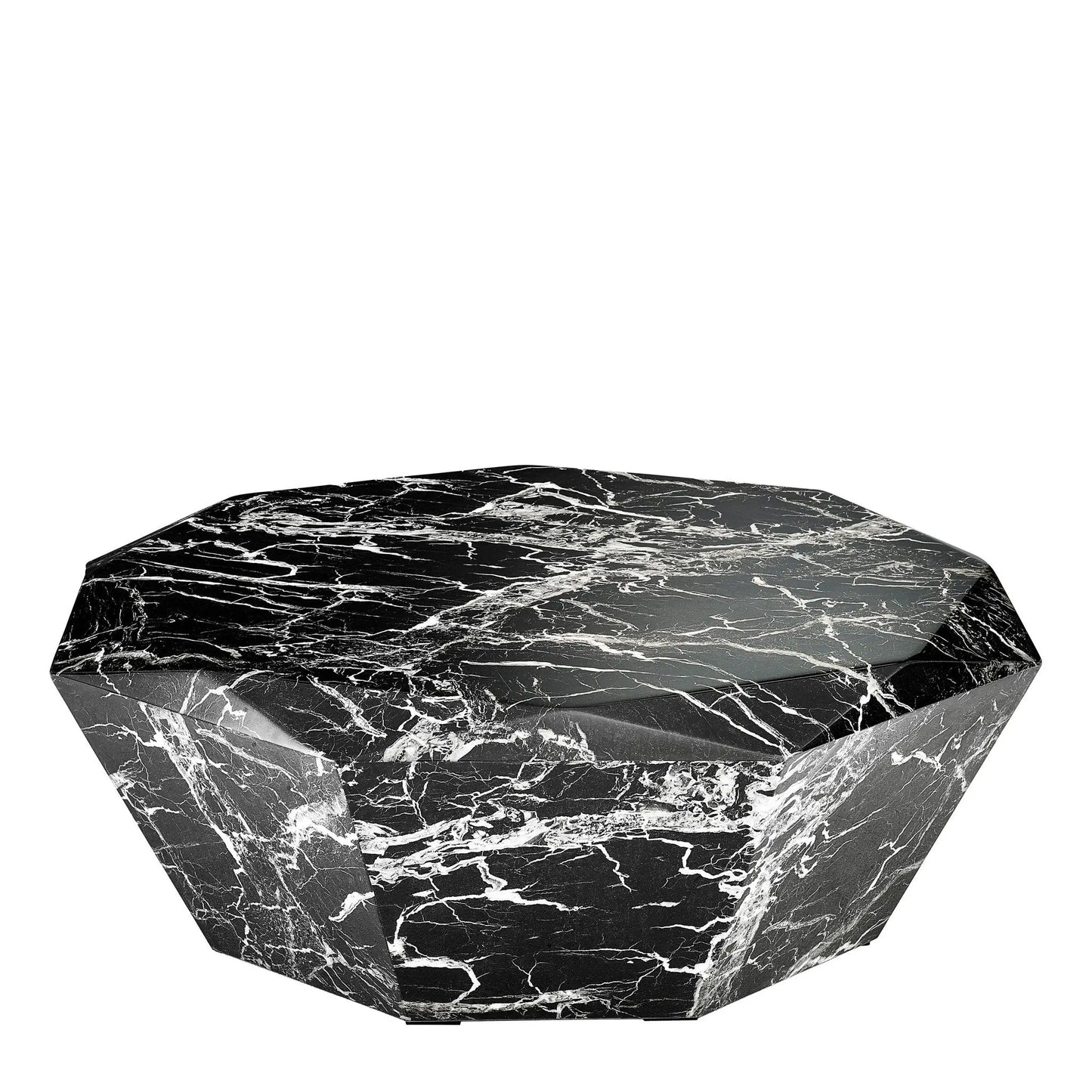 Coffee Table Diamond Black Faux Marble - Pieces SA