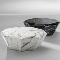 Load image into Gallery viewer, Coffee Table Diamond White Faux Marble
