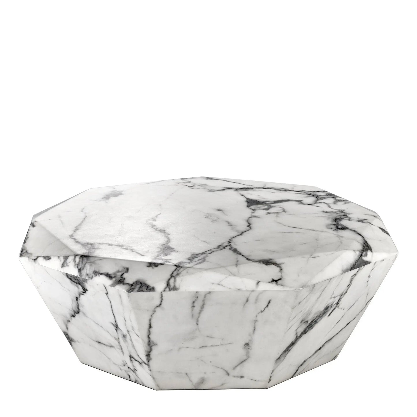 Coffee Table Diamond White Faux Marble - Pieces SA