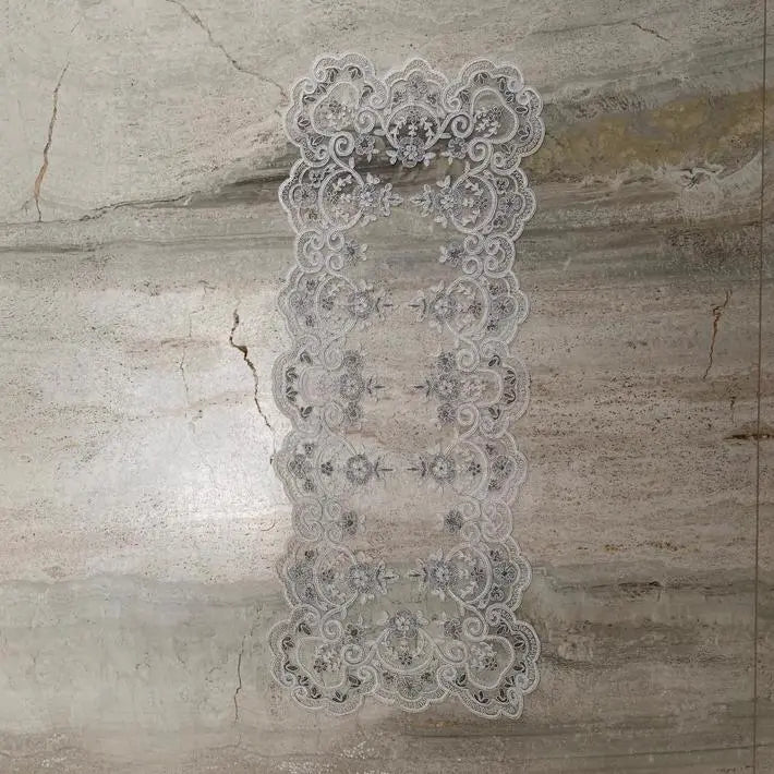 Net Lace Small Runner Silver Tableware Pieces 