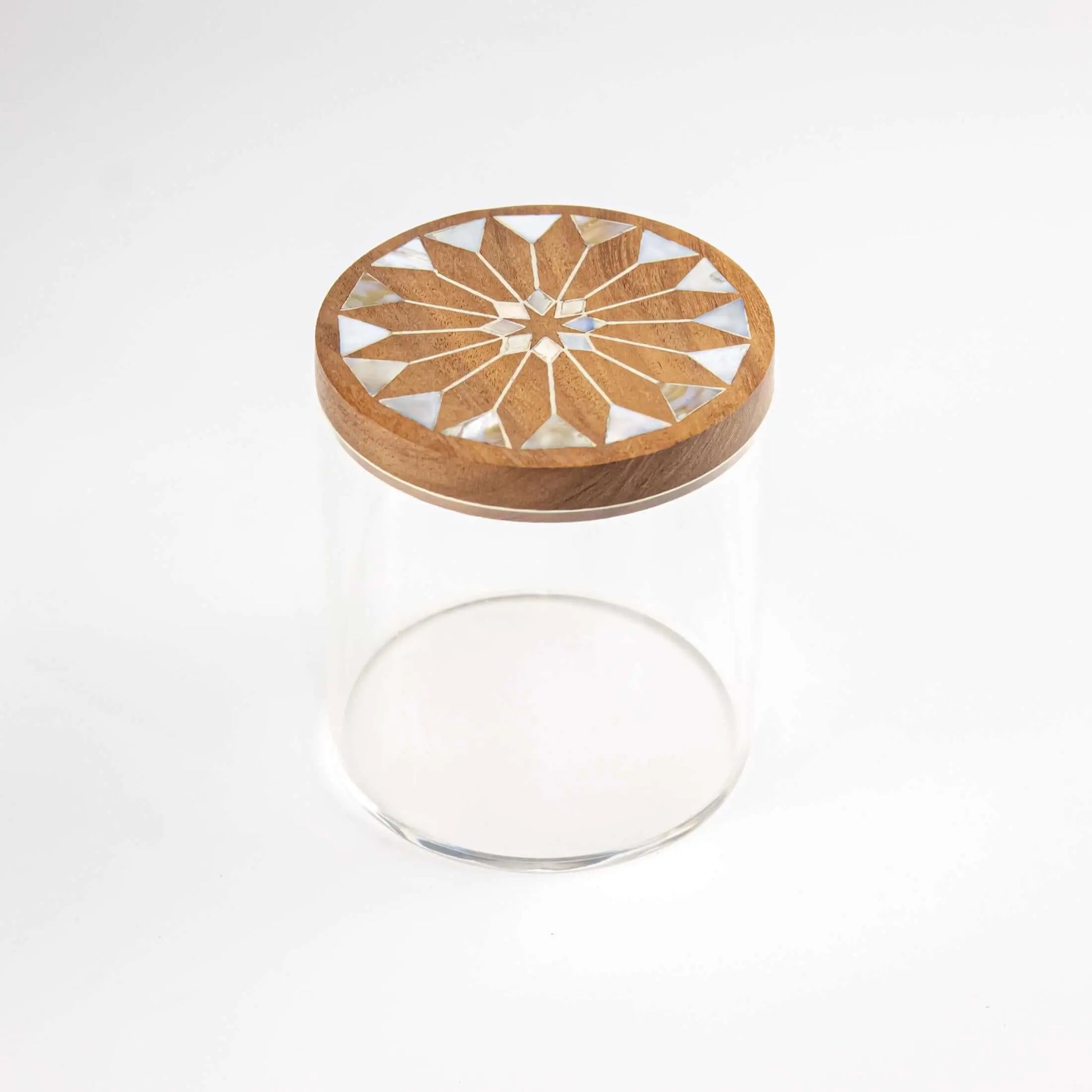 Round Plexi Box Sadaf Star Pattern - Pieces SA