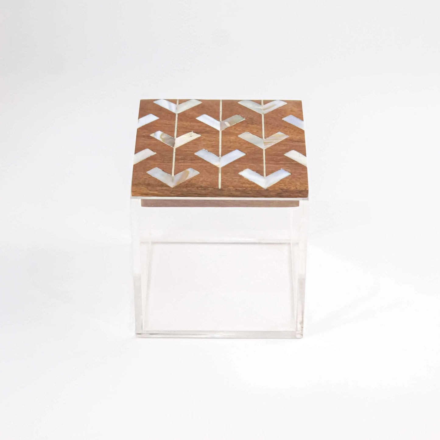 Square Plexi Box Sadaf Arrow Pattern - Pieces SA