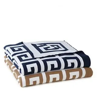 Arcadia Lap Throw Navy/White Furniture Pieces 