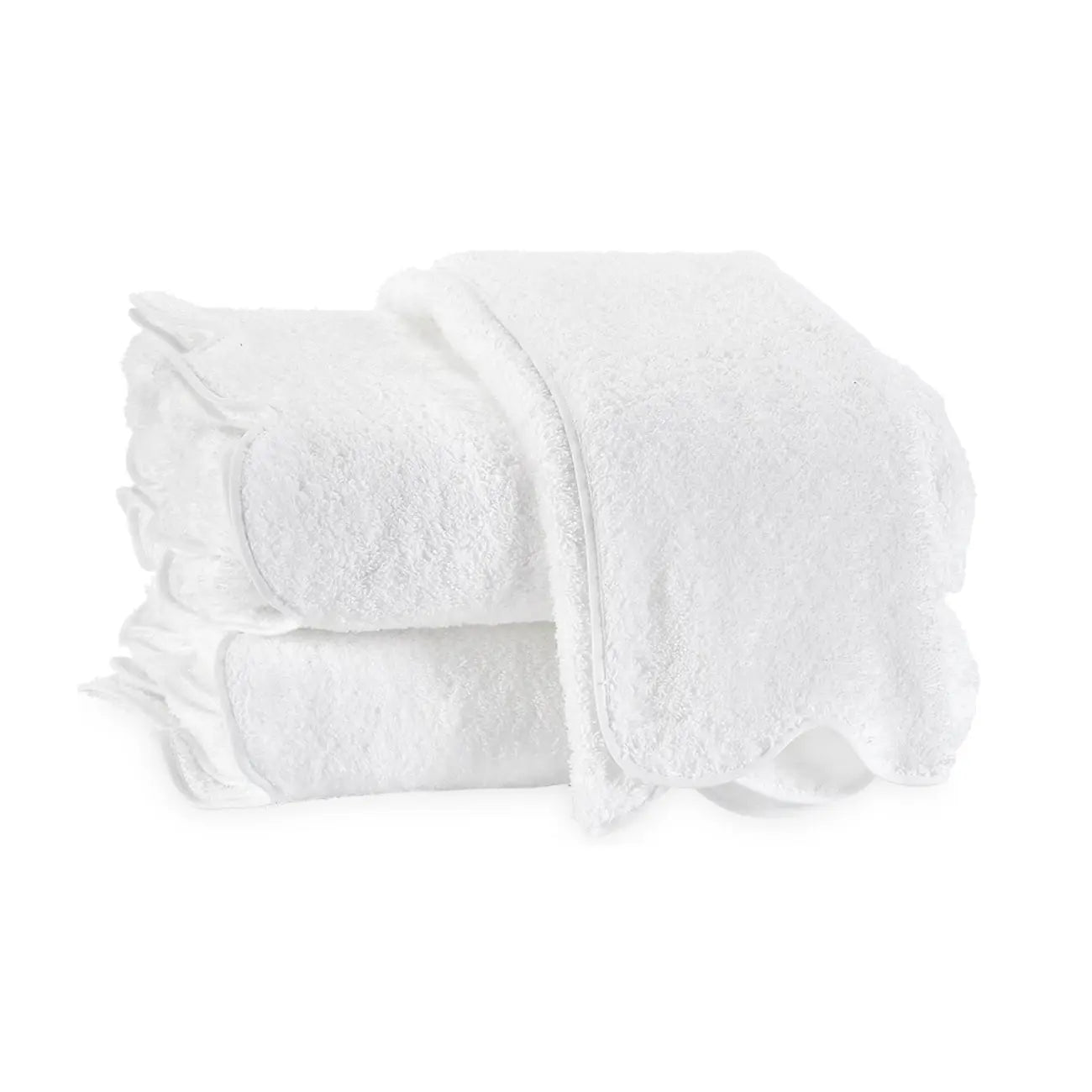 Bath Towel Scallop Cairo White Accessories Pieces 