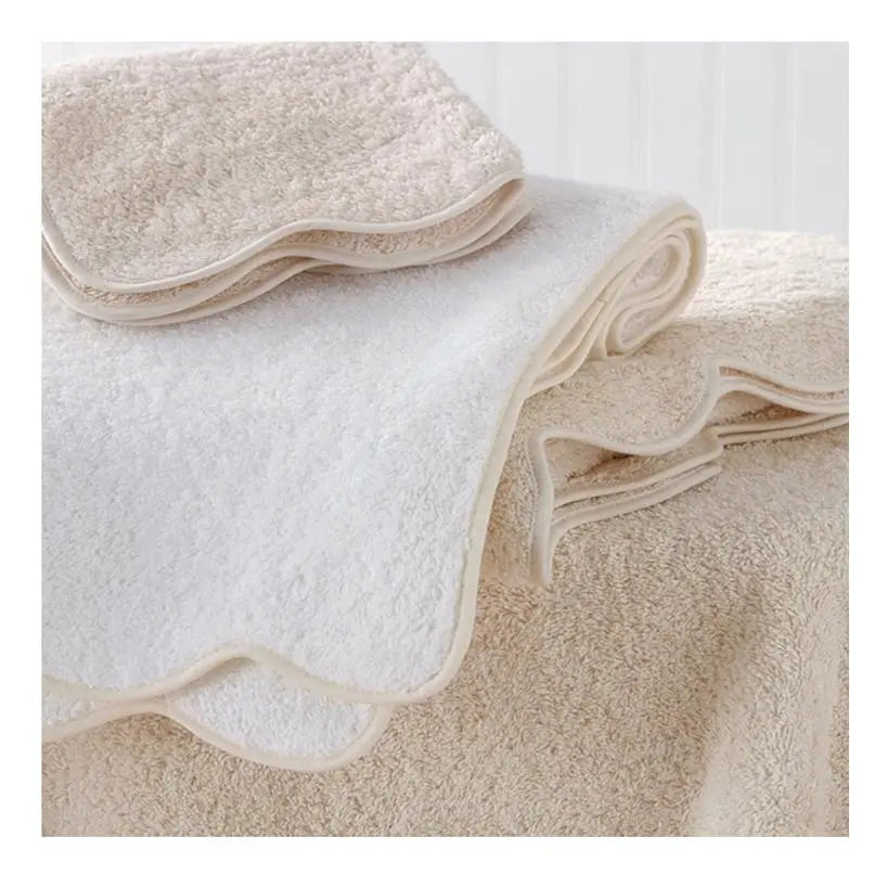 Bath Towel Scallop Cairo Ivory Accessories Pieces 