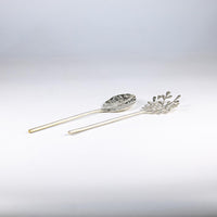 Load image into Gallery viewer, Serving Set Imli Leaf Shiny Silver Accessories Pieces 
