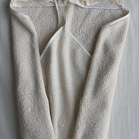 Load image into Gallery viewer, Baby Towel Laced Hood Beige
