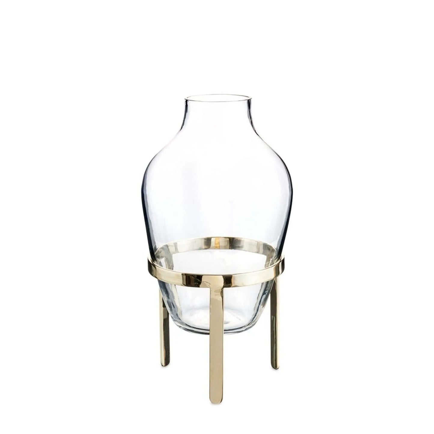 Adorn Vase Small Glossy Brass