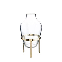 Load image into Gallery viewer, Adorn Vase Small Glossy Brass
