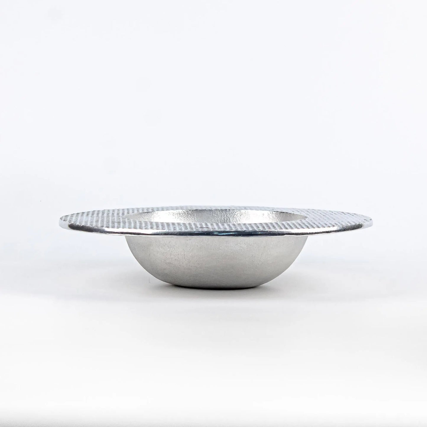 Bowl Hammered Rim Silver Devi