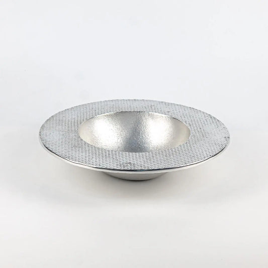 Bowl Hammered Rim Silver Devi