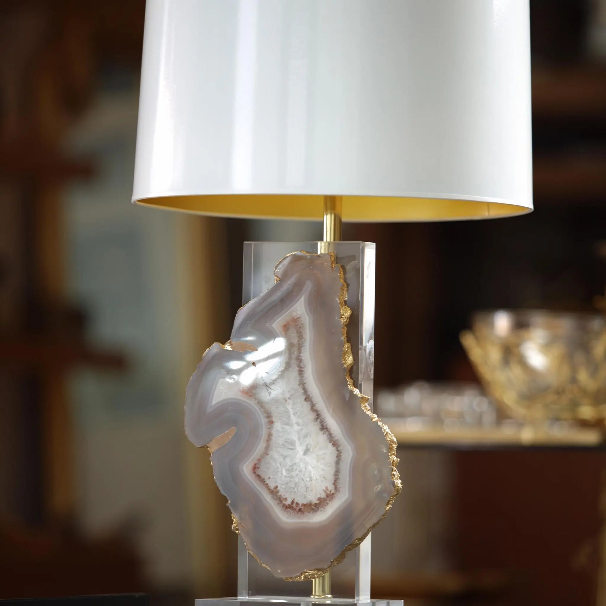 Glamazon Lamp With Thin Agate Smoke - Pieces SA