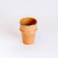 Load image into Gallery viewer, Beldi Cup Azza Plain Nude Gold Ceramic

