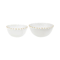 Load image into Gallery viewer, Large Bowl Tazza White Gold Ceramic
