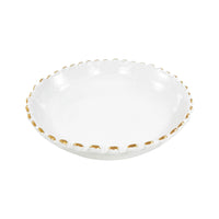 Load image into Gallery viewer, Large Deep Dish Tazza White Gold Ceramic
