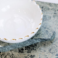 Load image into Gallery viewer, Medium Deep Dish Tazza White Gold Ceramic

