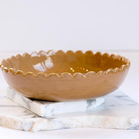 Load image into Gallery viewer, Large Deep Dish Tazza Sand Gold Ceramic
