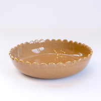 Load image into Gallery viewer, Large Deep Dish Tazza Sand Gold Ceramic
