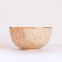 Load image into Gallery viewer, Gold Bowl Engraved Sand Ceramic Medium
