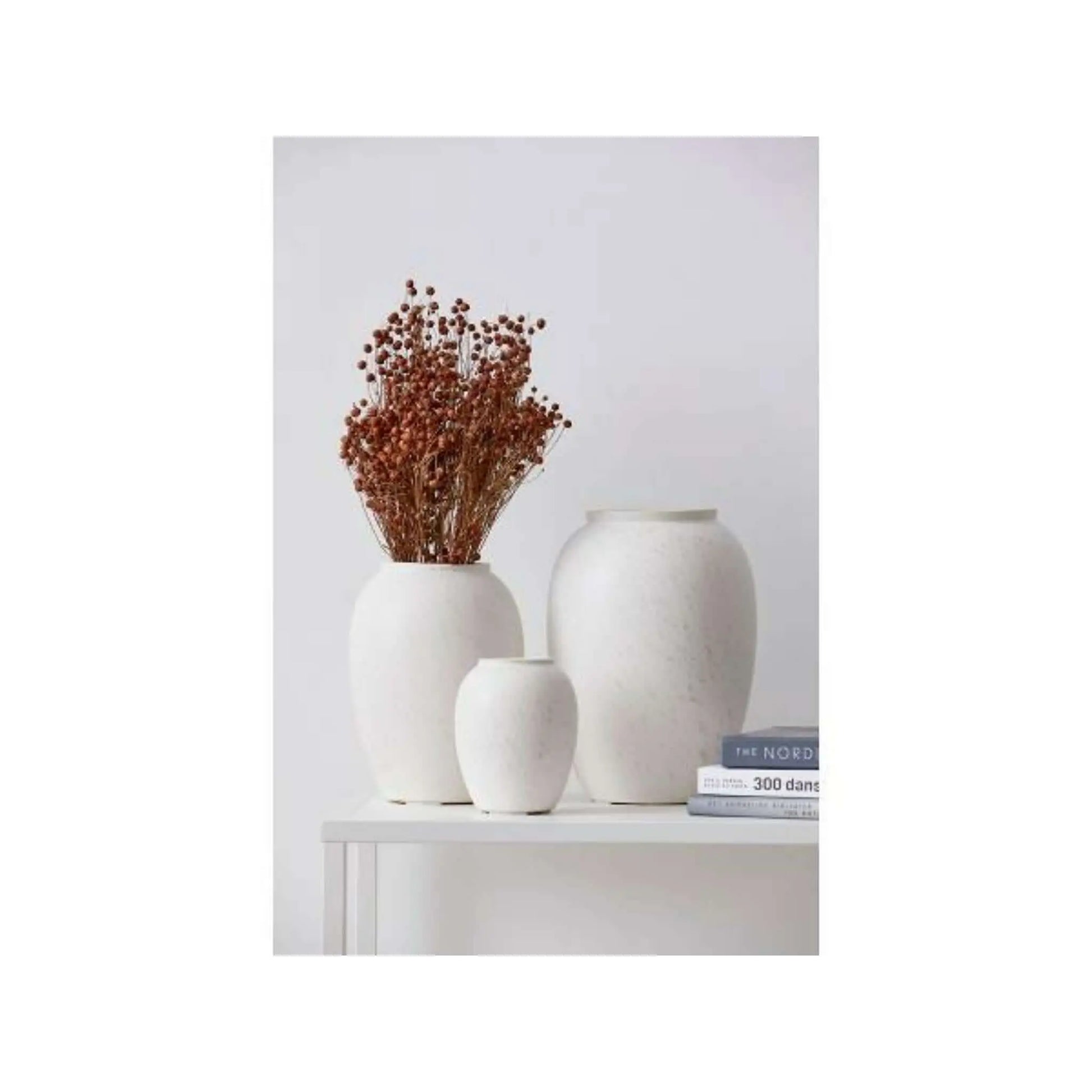 Vase Matt Cream Bitz Small - Pieces SA