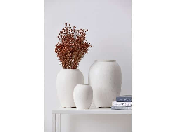 Vase Cream Bitz Medium - Pieces SA