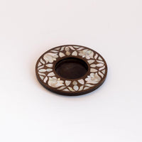 Load image into Gallery viewer, Wood Coaster with Sadaf Inlay
