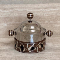 Load image into Gallery viewer, Silver Sakhan with Sadaf Engraved Base
