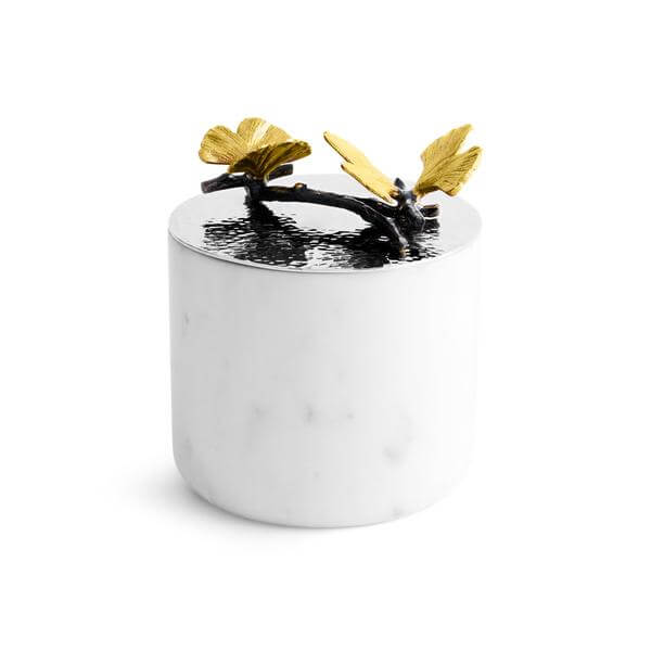 Butterfly Ginkgo Small Marble Candle - Pieces SA