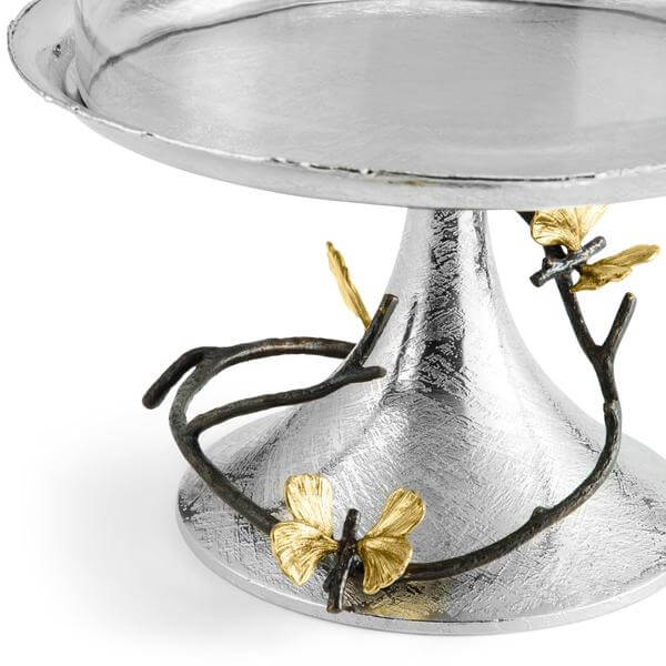 Butterfly Ginkgo Pastry Dish with Dome - Pieces SA