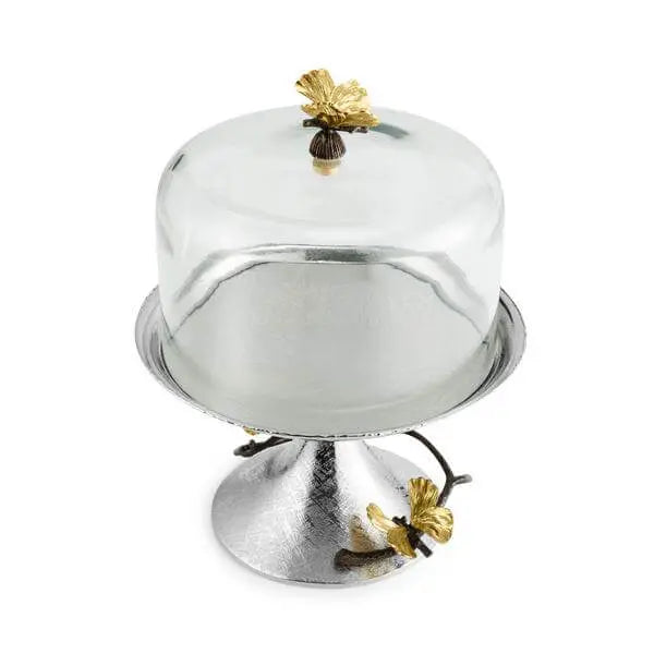 Butterfly Ginkgo Pastry Dish with Dome - Pieces SA