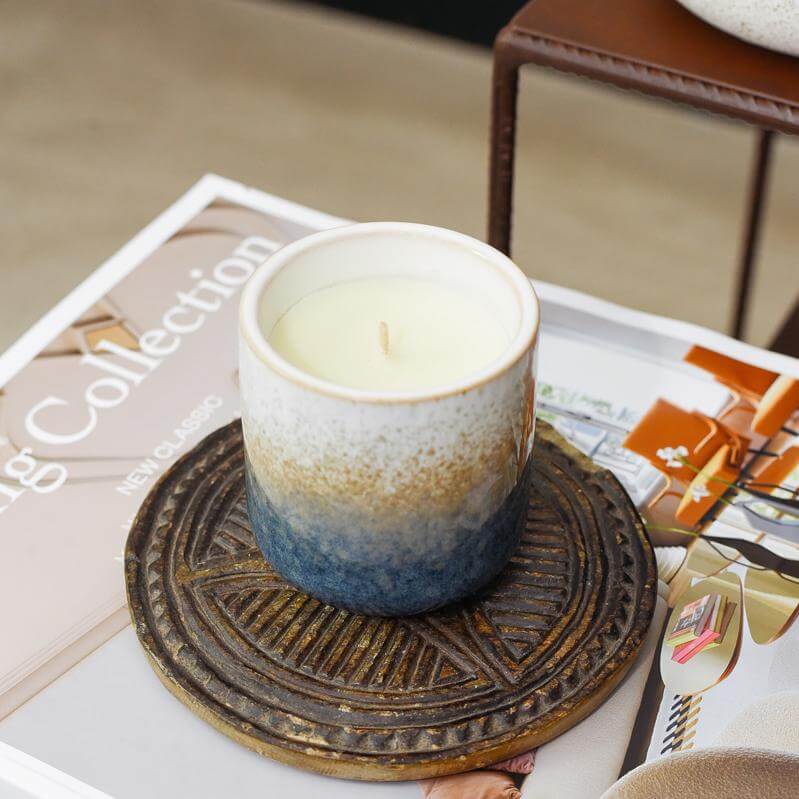 Fragrance Candle Blue Sand Ceramic - Pieces SA