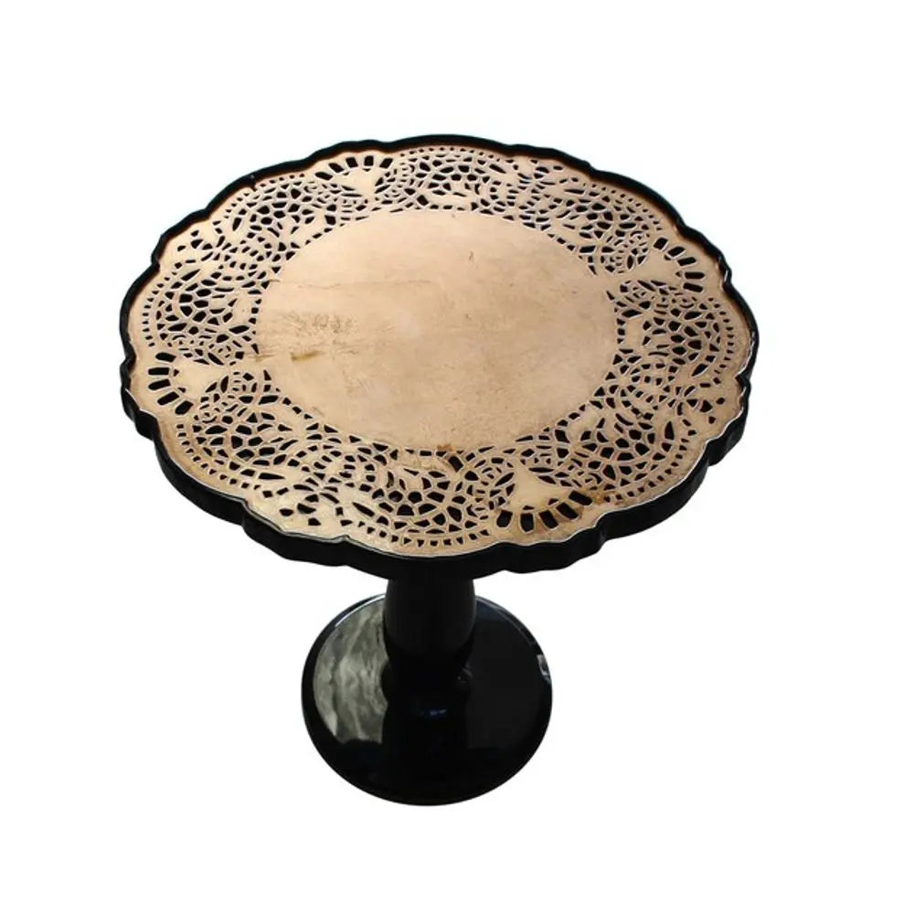 Crochet Side Table Gold leaf - Pieces SA