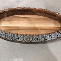 Load image into Gallery viewer, Oval Tray Perforated Sadaf
