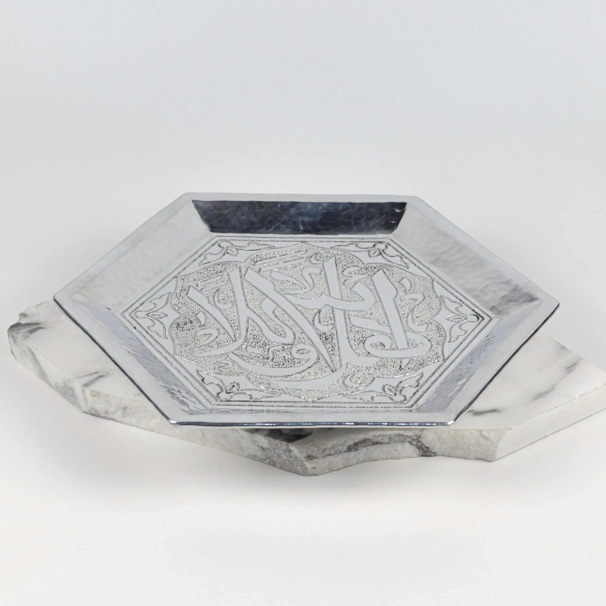 Ahla Wa Sahlan Silver Hexagon Tray - Pieces SA