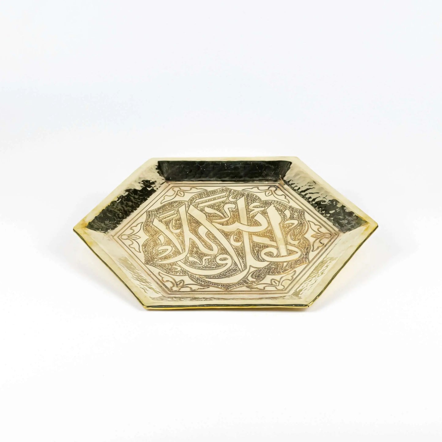 Ahla Wa Sahlan Gold Brass Hexagon Tray - Pieces SA