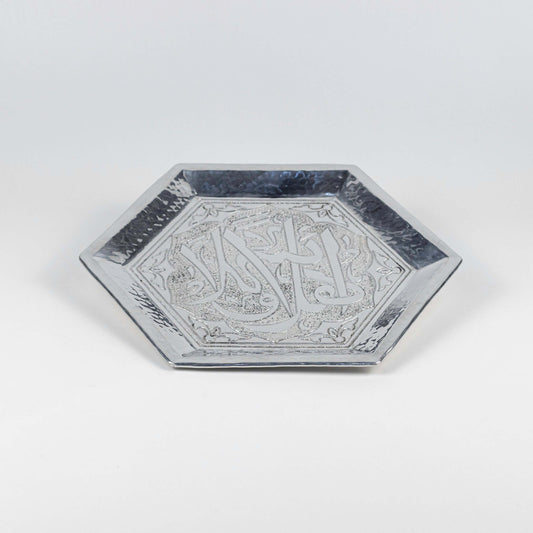 Ahla Wa Sahlan Silver Hexagon Tray - Pieces SA