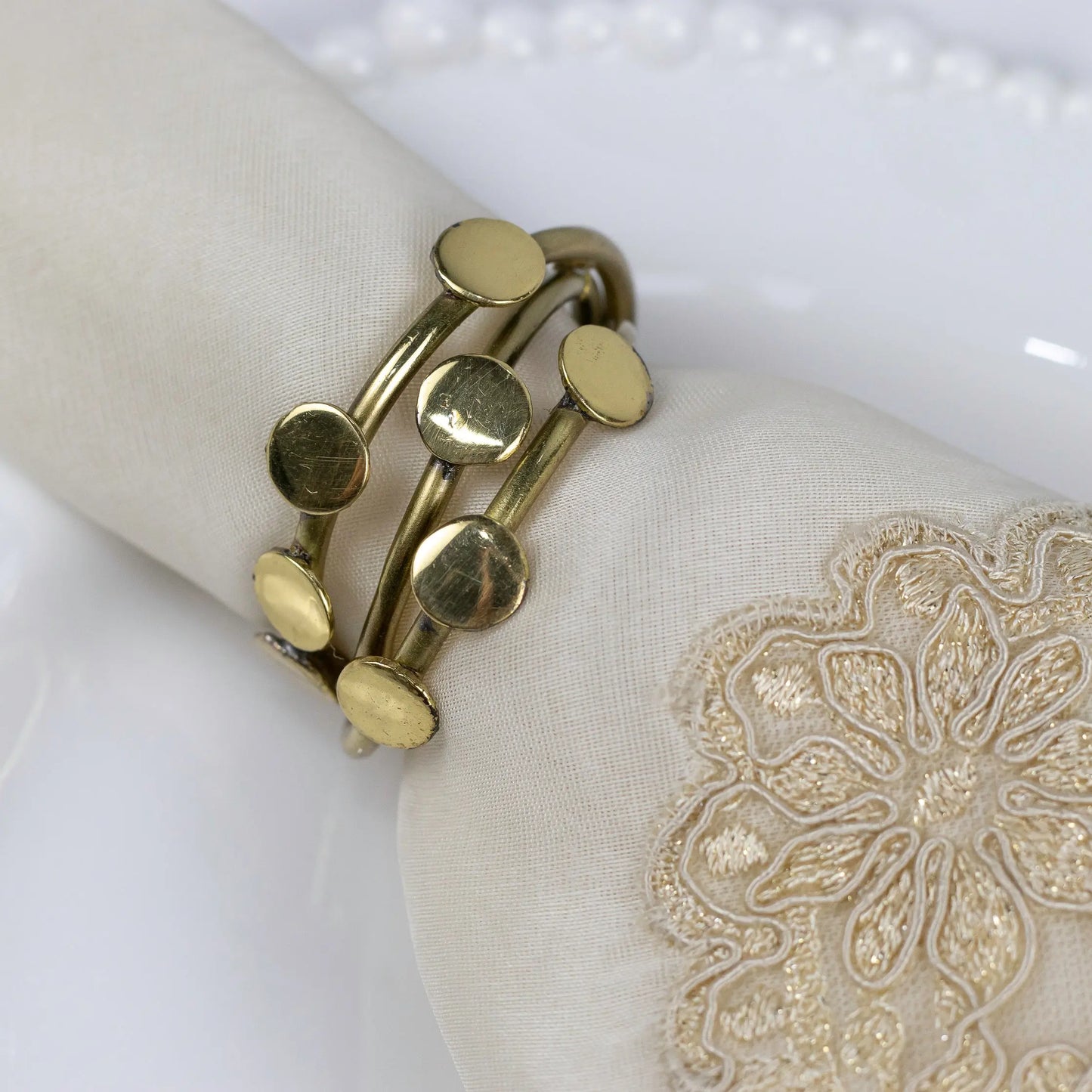 Napkin Ring Dots On Line Devi