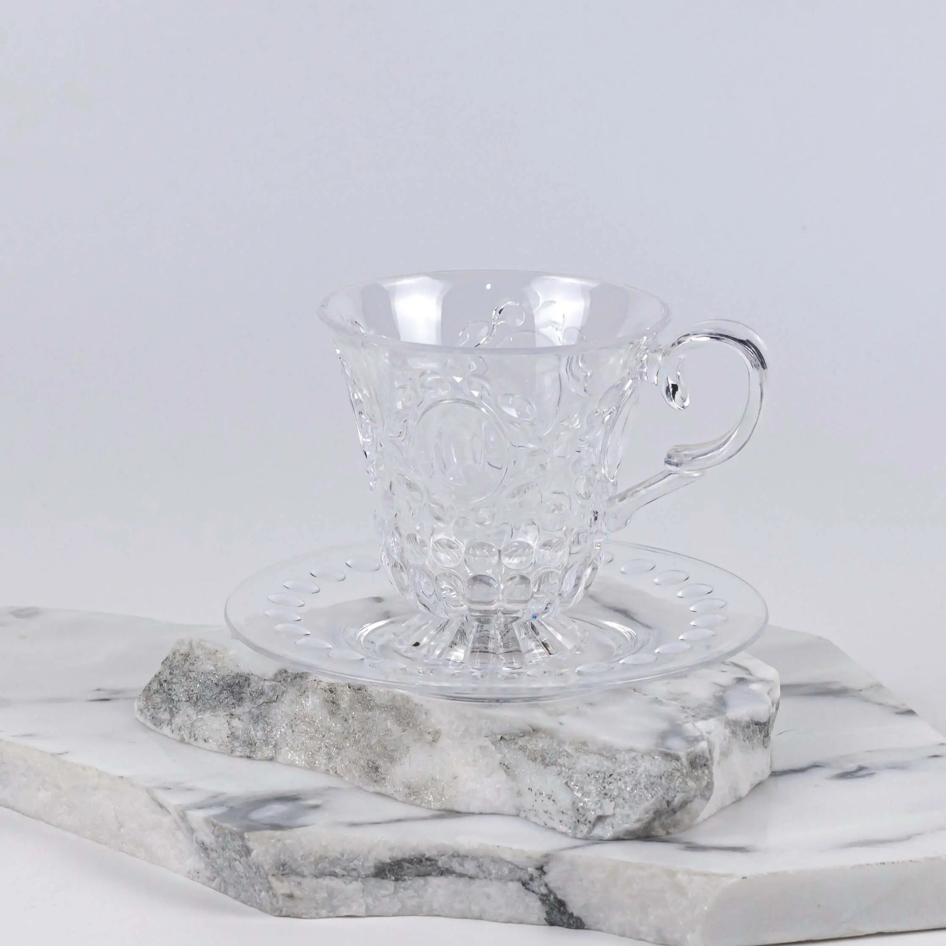 Baroque & Rock Cup & Saucer Clear - Pieces SA