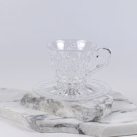 Load image into Gallery viewer, Baroque &amp; Rock Cup &amp; Saucer Clear
