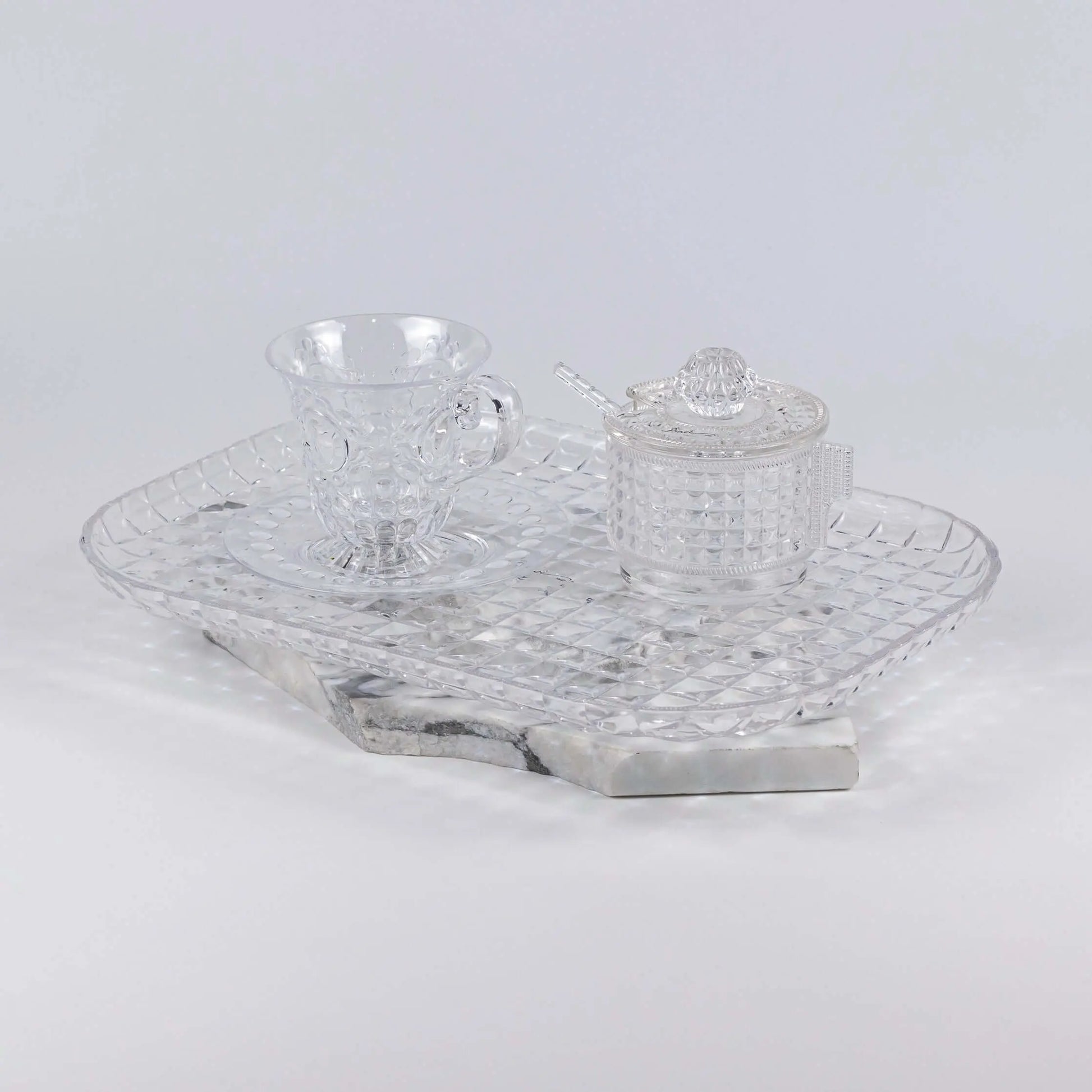 Baroque & Rock Cup & Saucer Clear - Pieces SA